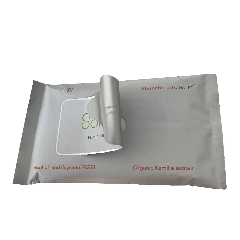 
Durability Flushable Hygiene Wet Wipes Custom Label Feminine Wipes 