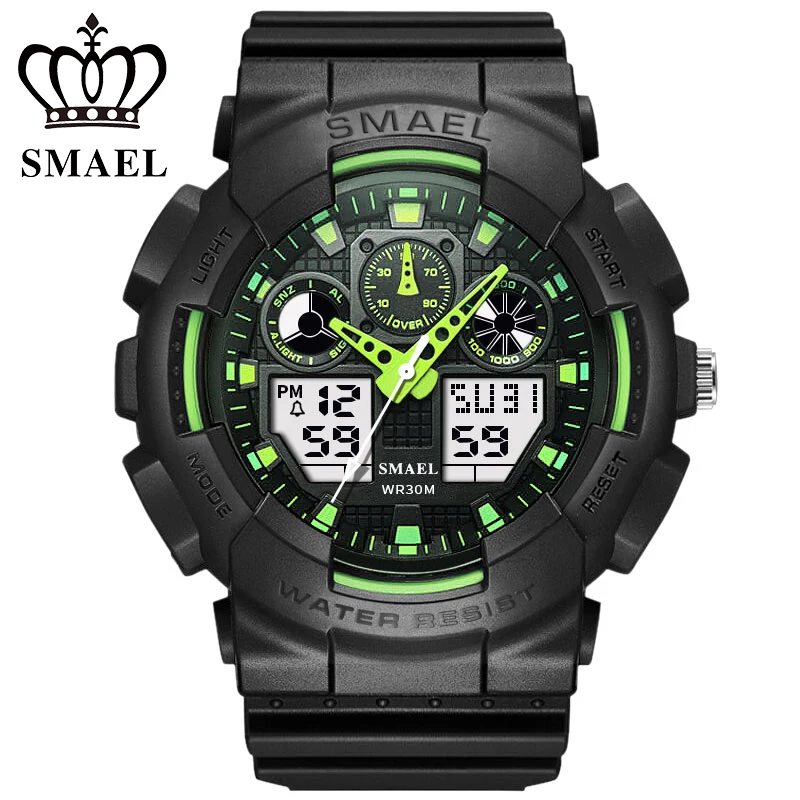 

SMAEL New Luxury Brand G Style Digital Men's Watch Sports Military Watches Men Analog Quartz Waterproof Clock Men Relojes Hombre, N/a