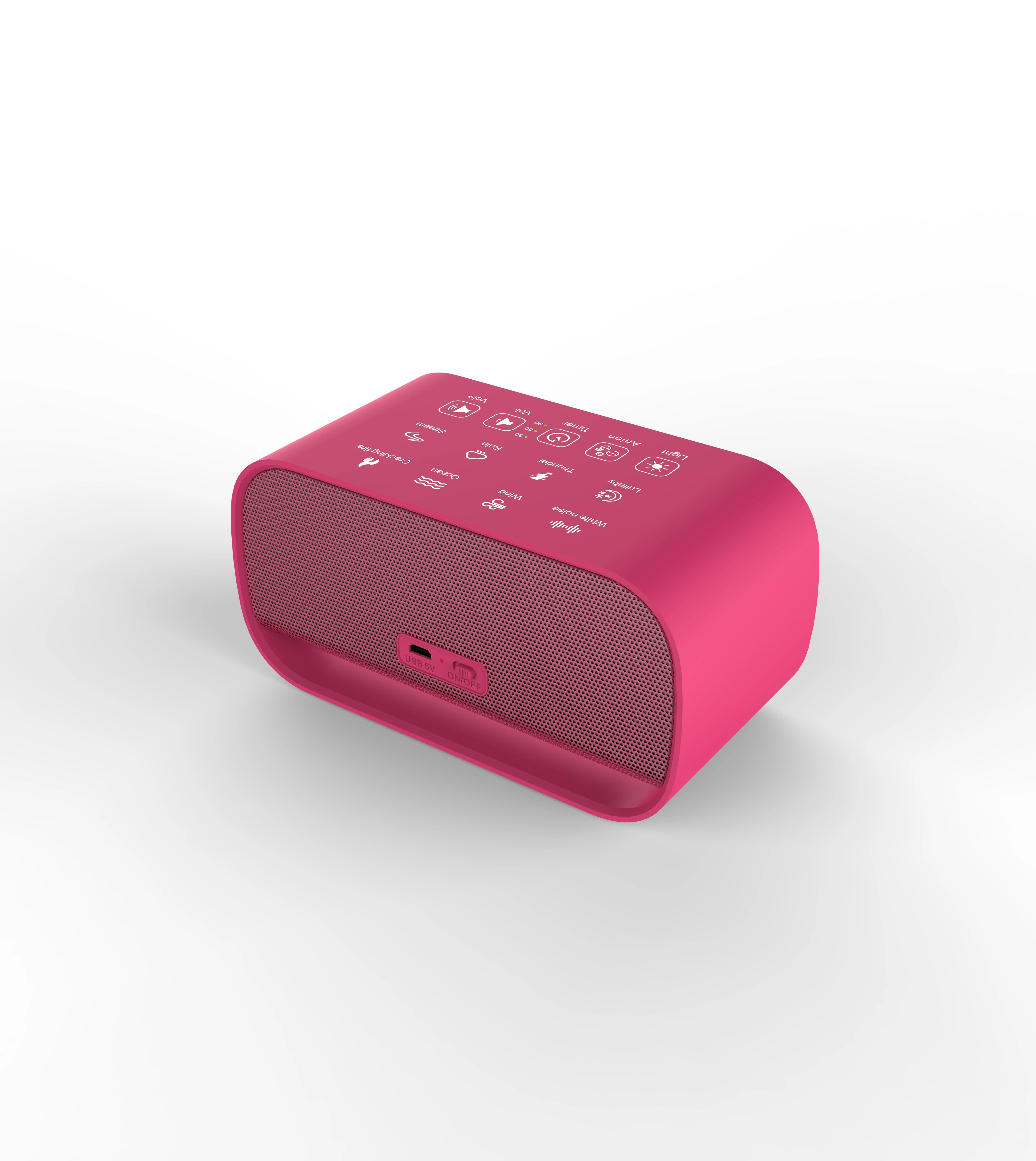 

Sleeping White Noise Machine With Natural Sound Options Night Light & Auto-Timer Function, Pink
