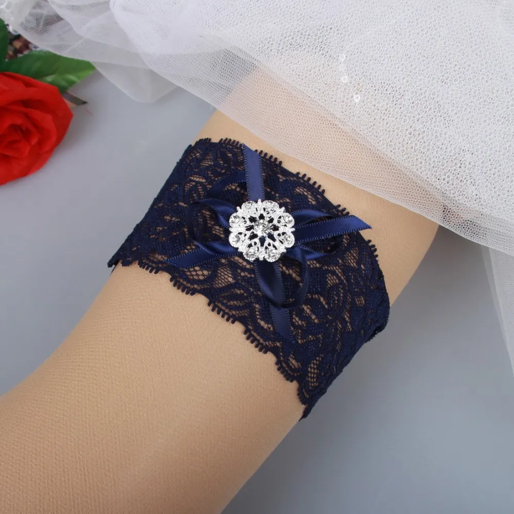 Wholesale Silk Ribbon Elastic Wedding Garter Belt Bridal Garter With Ivory Feather Handmade