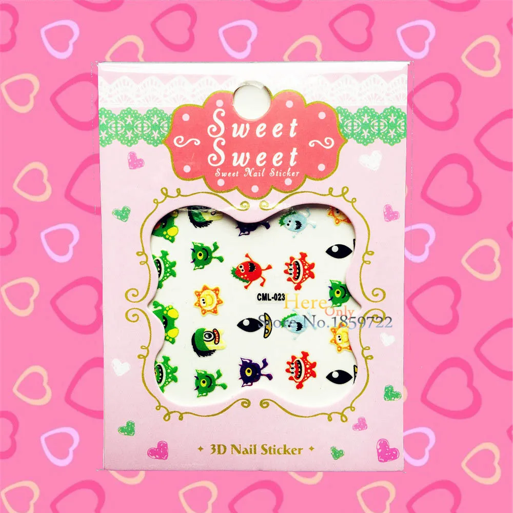 1 Sheet Cartoon Nail Art Stickers one eyed beast Design HCML 023 Monsters University Water Transfer