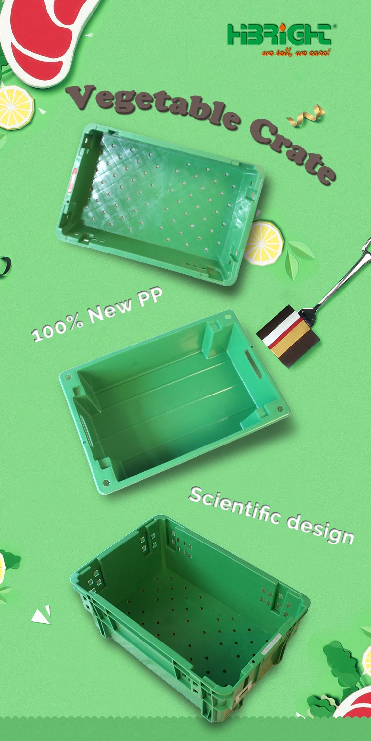 stackable fram produce plastic crate