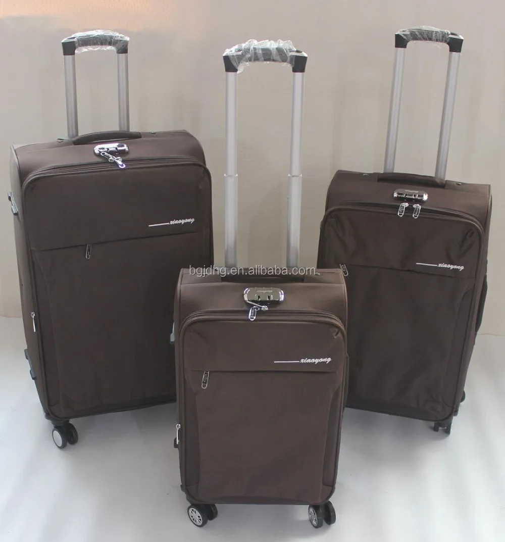 Polyester Soft Fabric Luggage Suitcase 20 24 28 Trolley Bags Travel