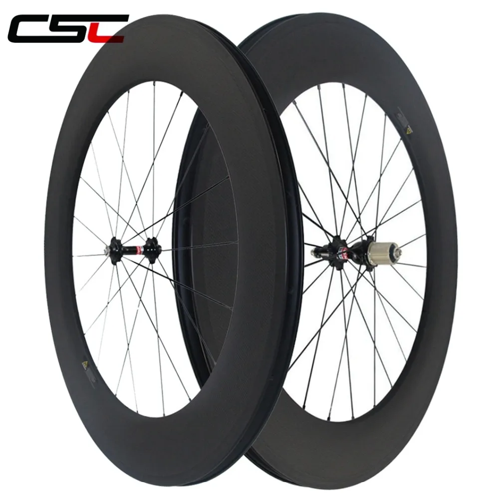 

700C CSC Carbon Wheel 88mm Clincher Carbon Triathion Bicycle Wheelset TT Racing Bike wheels