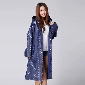 Image of Outdoor Lightweight Hooded Thicken EVA Fashion Adult Portable Raincoat Rain Poncho with Sleeves keep Out Wind And Rain