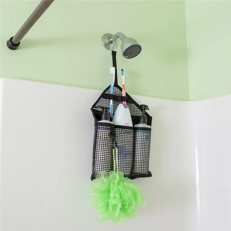 Portable Mesh Hanging Shower Caddy For Bathroom Bathroom Shelves Corner