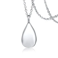 

Women Water-Drop Shape Stainless Steel Cremation Keepsake Urn Pendant Detachable Ashes Necklace Cremation Jewelry