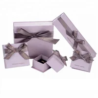 

Custom Logo Printed Luxury Wholesale Christmas Gift Paper Jewelry Box With Ribbon