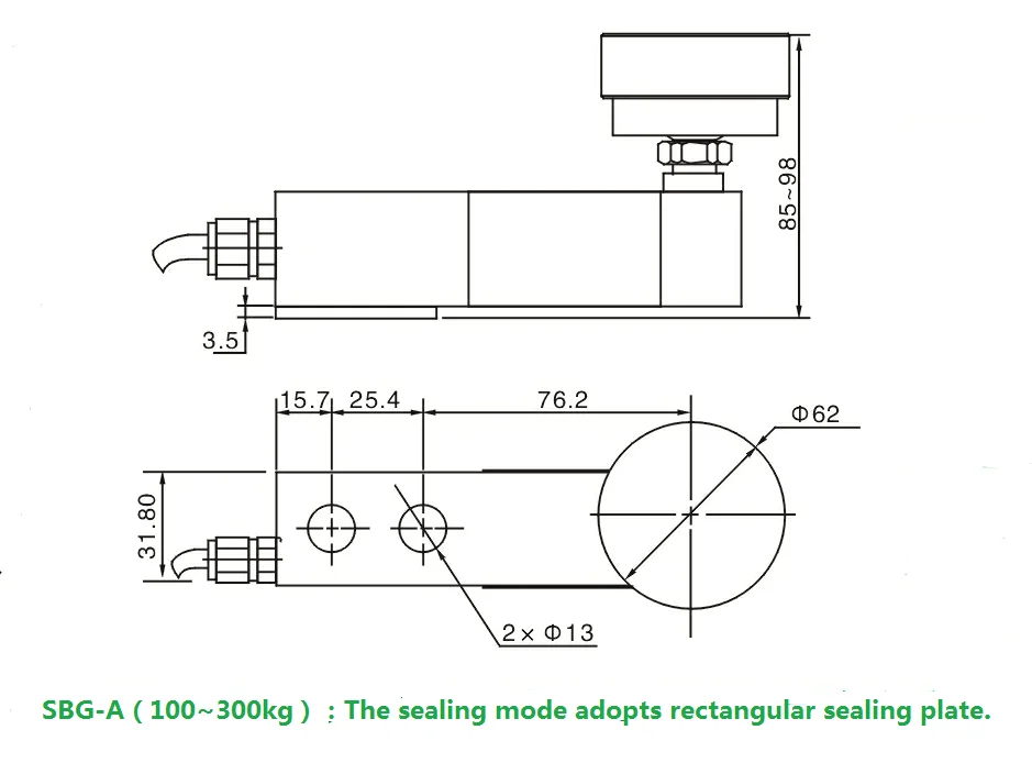SBG-A 10 Tấn Cảm Biến Tải Trọng Tải Trọng Tải Dầm Cắt Cho Cân Xe Nâng