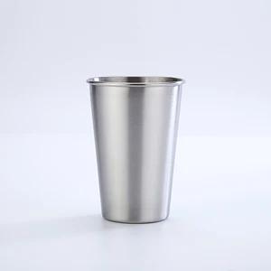 Image of Shatterproof Stackable Drinking Single Wall Cup 304SS 16 oz Pint Cup