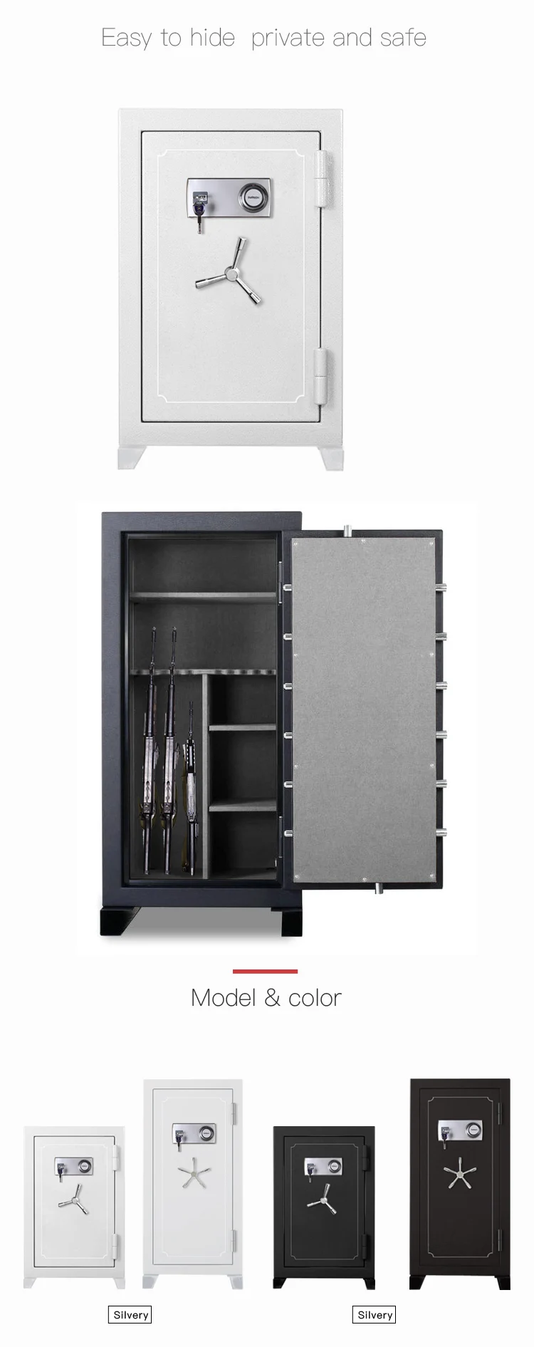 High Quality Fireproof Gun Safe Box Spring Intelligent Gun Safe Box