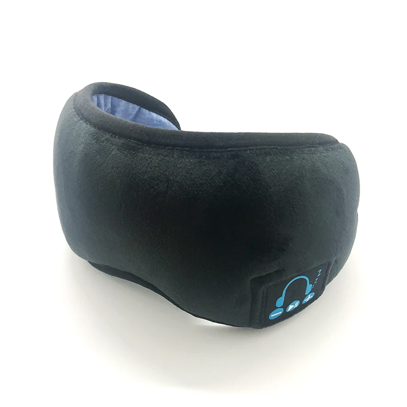 

2021 New Arrival Wholesale 3D Cotton Cover Blinder Wireless Music Sleep Eye Mask Custom Bluetooth Sleeping Eyemask with Earphone