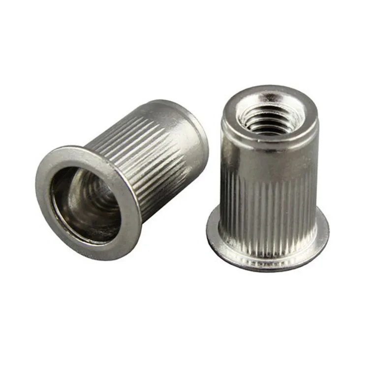 Free Sample Customized M4 M5 M6 Stainless Steel Metal Knurled Rivet Nut