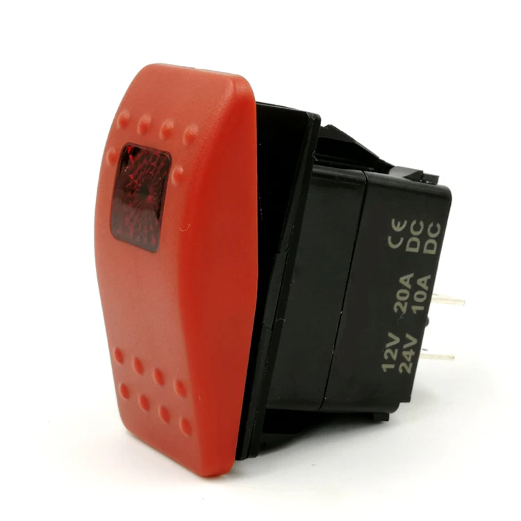 red rocker switch