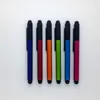 Big Plastic promotional Gift stuff plug screen touch cap stylus ball pen with custom LOGO