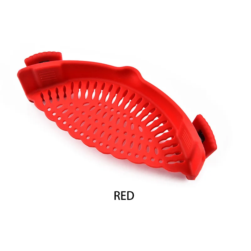 Food Strainer Clipon Silicone Strainer With Slipon Bowl Pour Spout