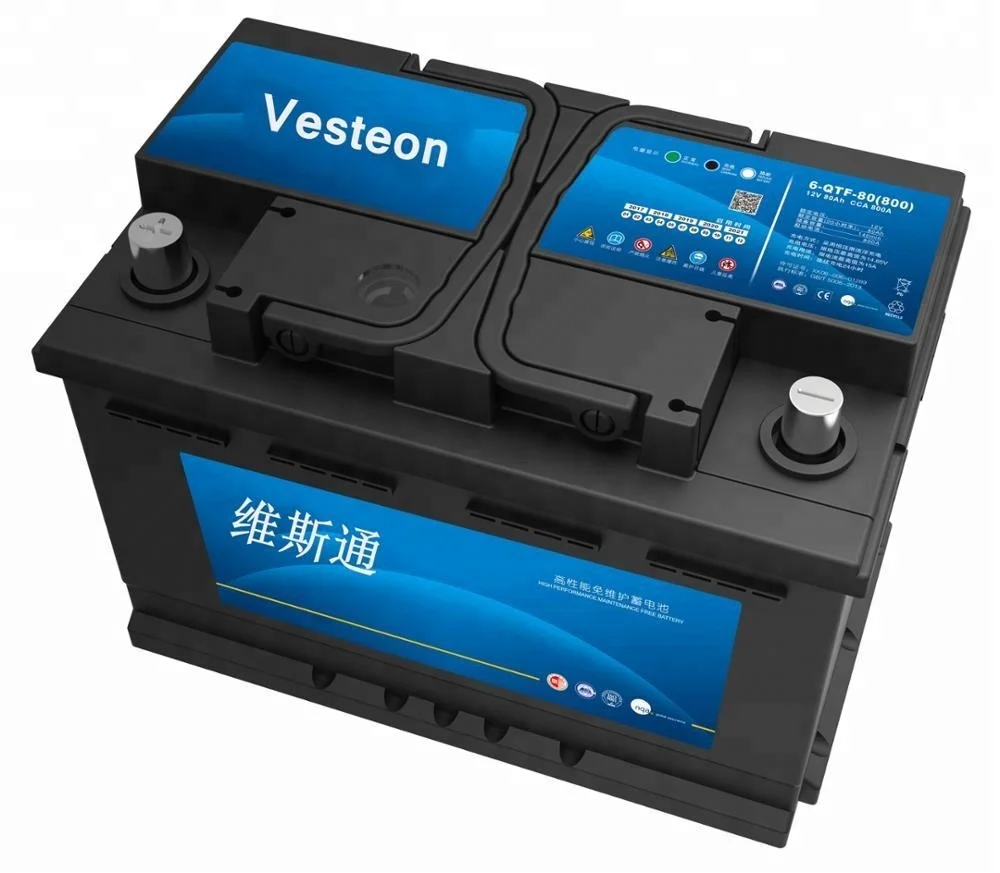 
German Standard(DIN)New Package 12V 80AH Maintenance Free Auto Car Battery From Vesteon China  (60761207917)