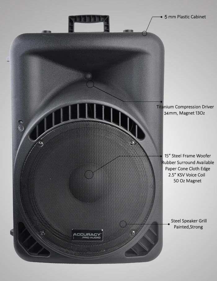 Accuracy Pro Audio Pmd15amq 180w 15 Inch Powered Speaker Live Sound