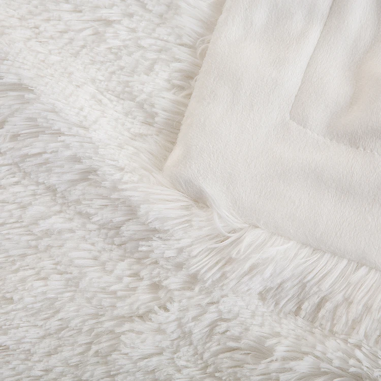 Hot Sale Super Soft Shaggy Faux Fur Blanket Cozy Blankets Long Fuzzy ...