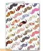 Funny Girly Colorful Patterns Mustaches Greeting Cards