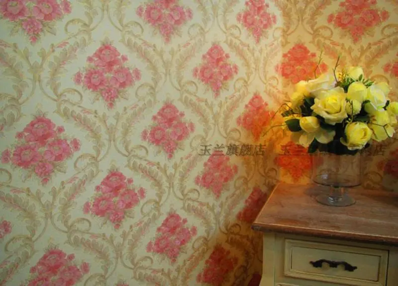 ロマンチックな花柄のヨーロッパスタイルのpvc壁紙の壁紙の装飾 Buy 壁紙の装飾 Pvcウォールペーパー 花デザインウォールペーパー Product On Alibaba Com