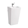 Factory direct selling bathroom elegant pedestal washing basin sink ceramic wash basin with pedestal
