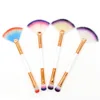 Melason Custom Private label Double Head Fan Makeup Brush Powder Eyeshadow Blush Foundation Makeup Brush Free Samples