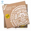 Custom 10 inch standard size insulated bio corrugated kraft carton pizza box