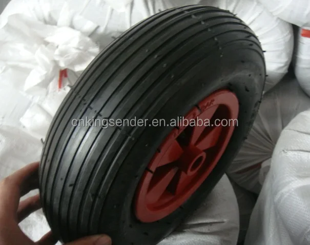 4.10/3.50-6 steel rim pneumatic wheelbarrow wheel/tyre