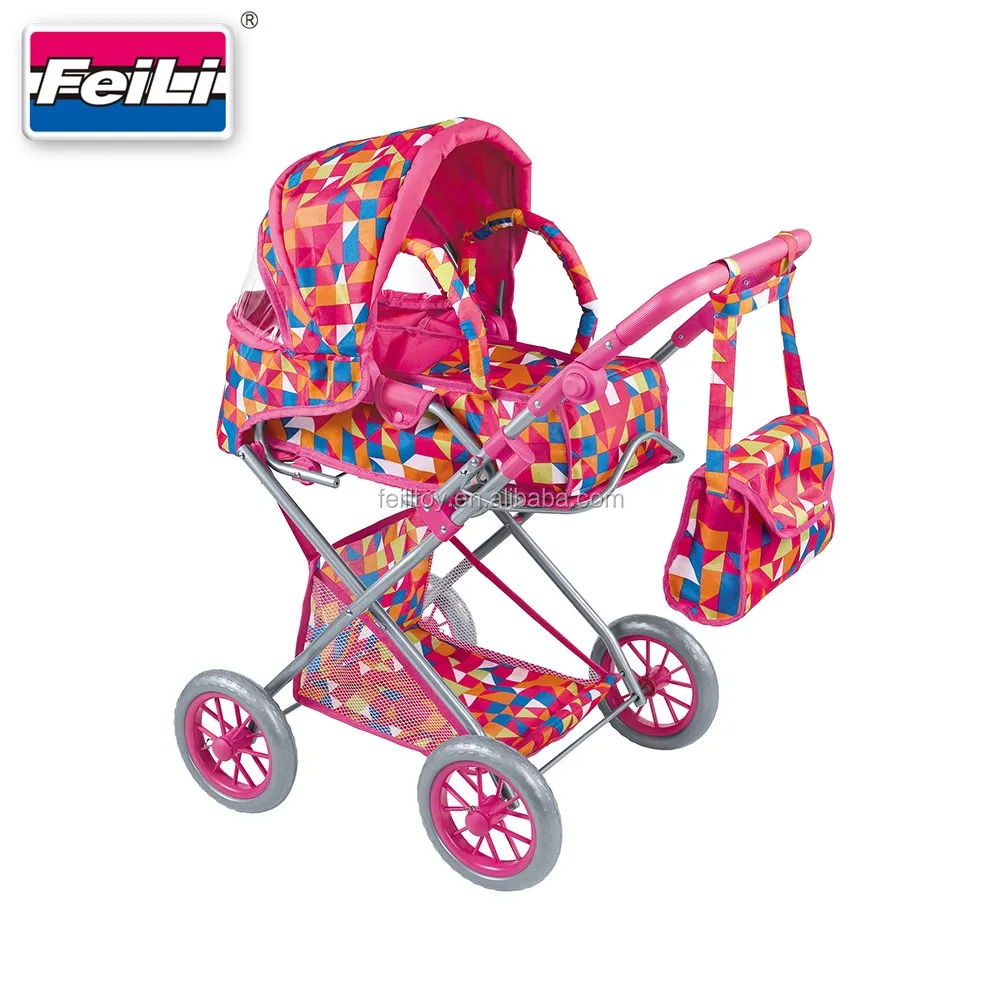 Feili Deluxe Big Size Doll Pram With Carrier And Shoulder Bag Luxurious