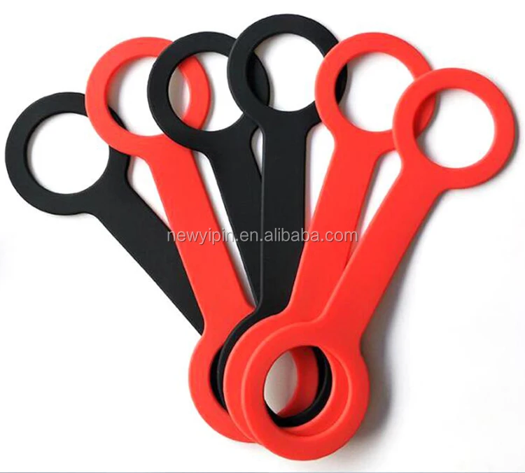 Universal Elastic Rubber Bottle Holder Strap/handle Silicone Water