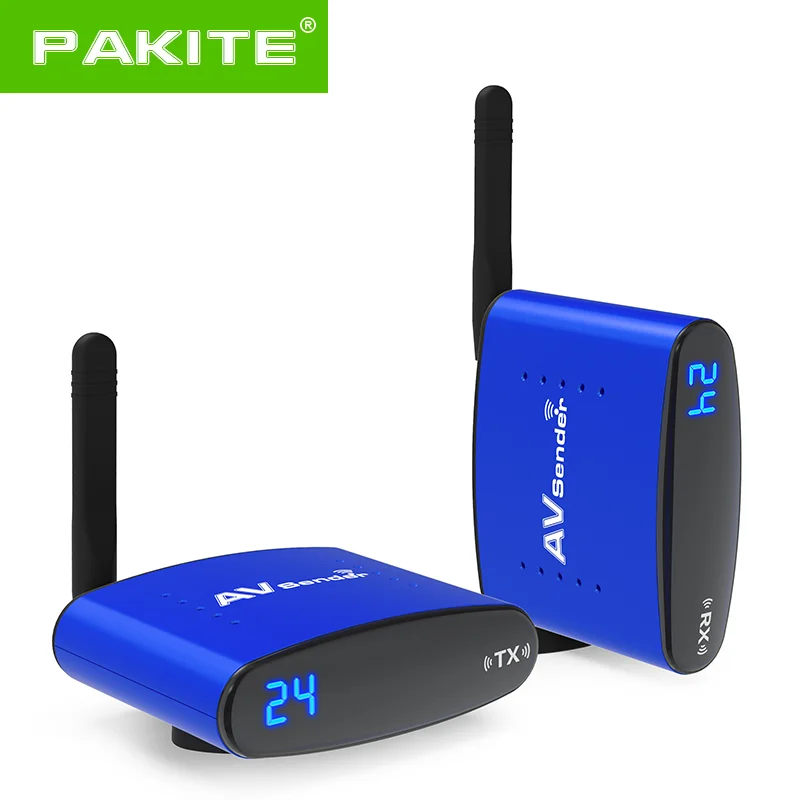 

PAKITE 5.8G Wireless Audio Video Converter Transmitter and Receiver Model:PAT-535, Blue