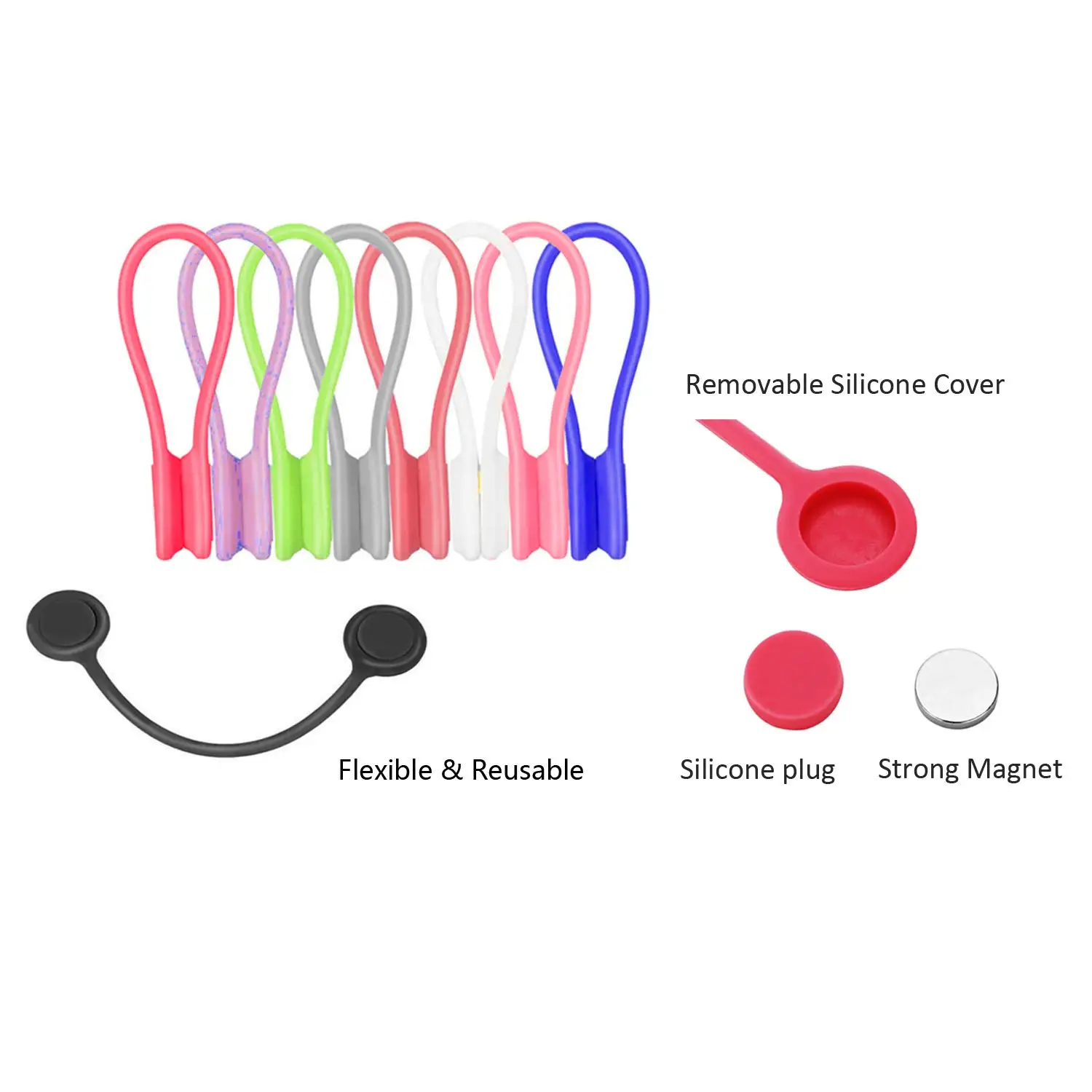 Good Quality Silicone Twist Tie Wire Tool Silicone Reusable Twist Tie 