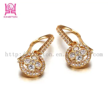 3 Gram Gold Beautiful Designed Earrings Tops Designer 3 Gram Gold Beautiful Designed Earrings