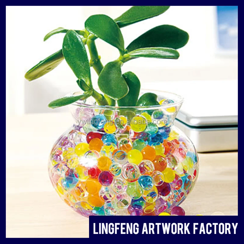 
LF-102-30 linkfun 2.5-3.0mm clay water beads hydrogel crystal soil hydrogel -granule-colors mixed 