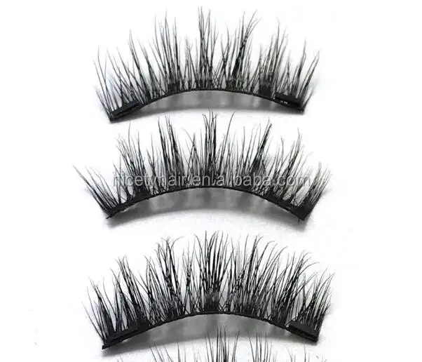 

Round plastic packaging boxes 3d Magnetic eyelash mink lashes, Black