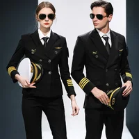 

Custom fashion design airport military women pilot unioforms with accessories aviation airline captain pilot uniform