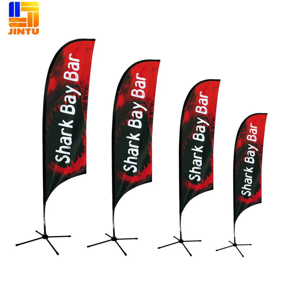 1 Side Sublimation Printed Feather Flying Flag Banner And Signs