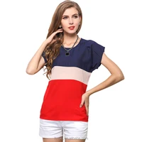 

drop shipping 2017 Fashion Short Sleeve Summer Chiffon Blouse Casual Top plus size women Blouse ladies Shirts S/M/L/XL/2XL/3XL