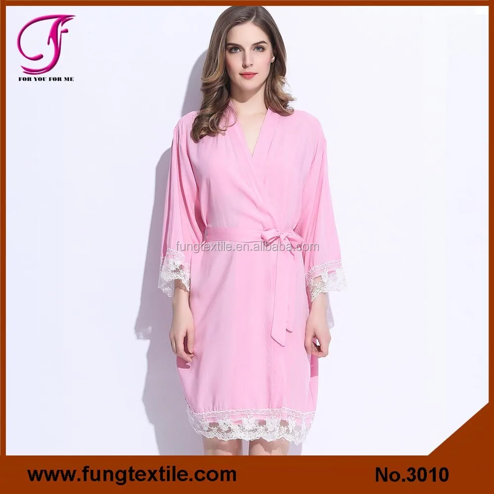 3010 Sexy Rayon Cotton Lace Trim Robe For Girls Buy Sexy Robecotton Roberobe For Girls 8104