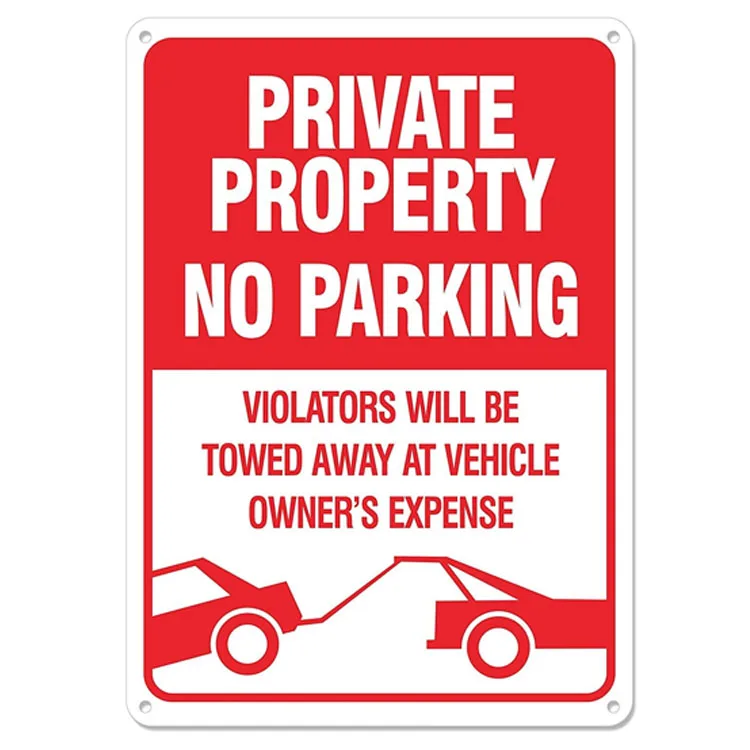 Factory Customized reflective No Parking aluminum metal sign informative traffic warning sign for road safety