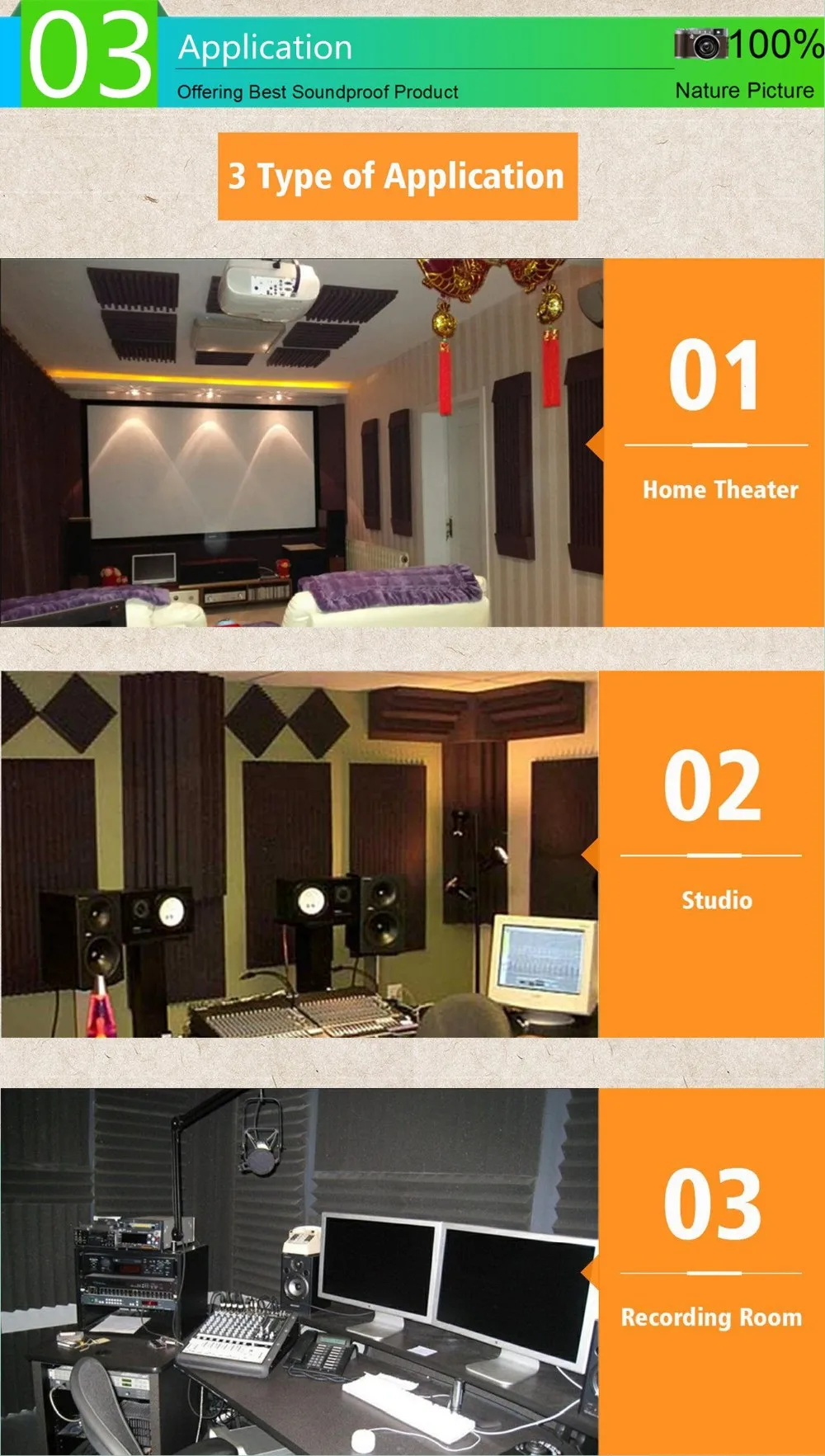 2018 Qinsound Recording Studio Equipment Melamine Acoustic Foam/music