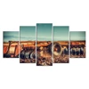5 Panel Canvas Wall Art Autumn Cultivation Prints Vintage Farming Tractor Picture Painting for Home Decor