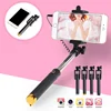 2017 New design Extendable Handheld Selfie Stick Camera Mini Wired Monopod Tripod For iPhone 6 plus 5 5s smart phone