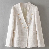 

Ladies fashion tweed jacket on 2019 autumn