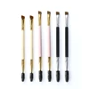 China supplier cosmetics double end makeup brushes