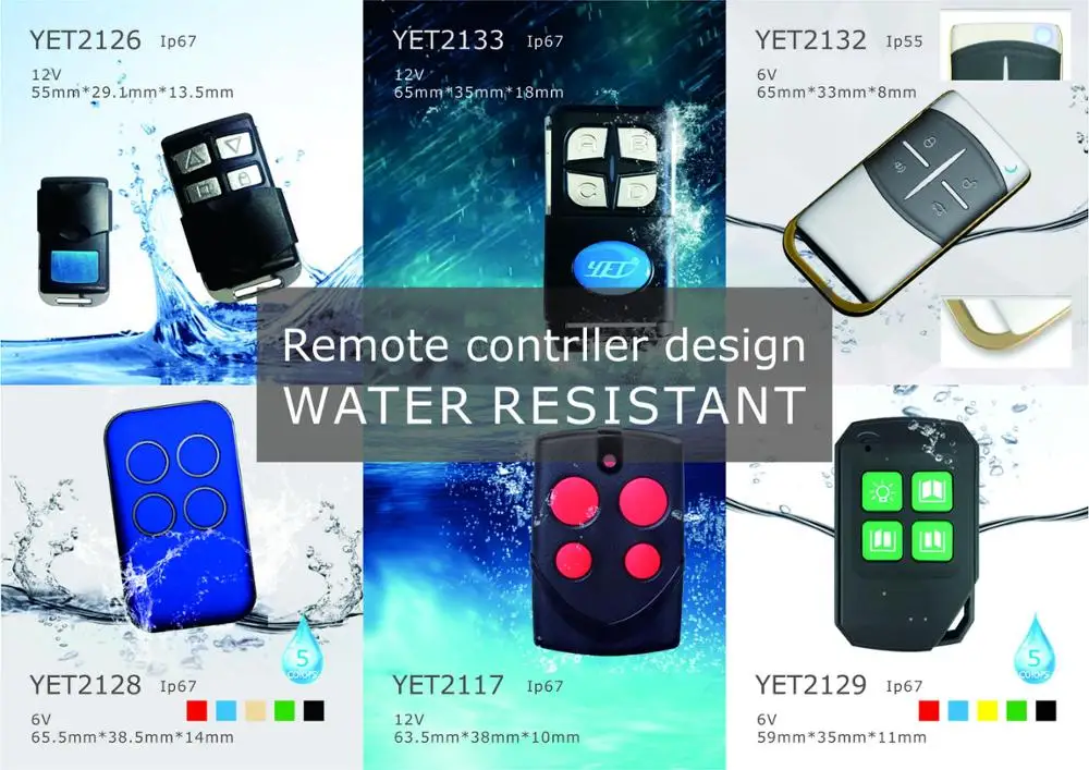 Waterproof Remote Control High Security Rolling Code 433 Wireless Transmitter Garage Door Opener