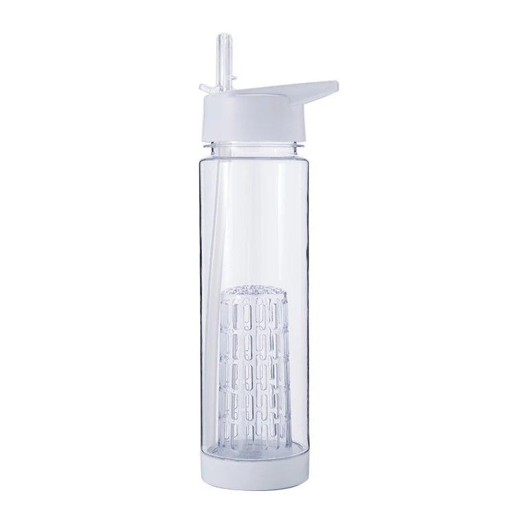 

Everich Eco-friendly Island 750ML White Fruit Infuser BPA Free Tritan Plastic Leak Proof Water Bottle, Customized color