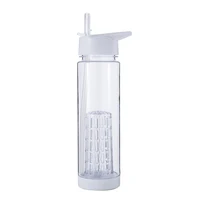 

Eco-friendly Show Personalised Add Your Name Custom White Fruit Infuser BPA Free Tritan Plastic Leak Proof Water Bottle