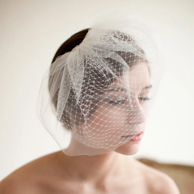 Wedding Birdcage Face Net Veil Bridal headdress Fascinator veils cap 12 Colors